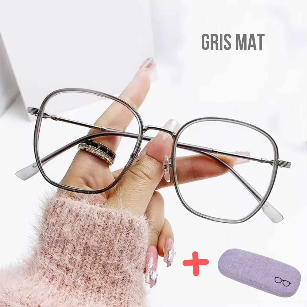 Lunette photogray anti-reflet et anti-lumière bleue pour femme.