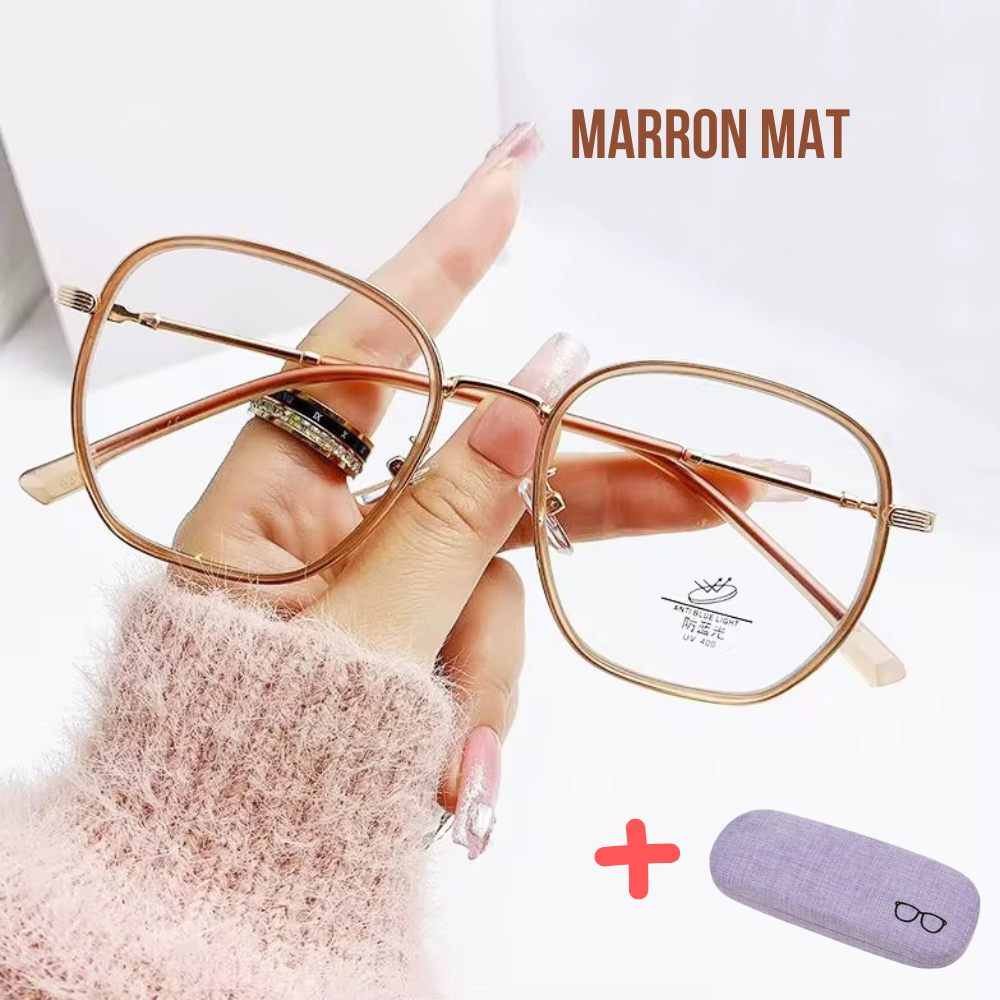 Lunette photogray anti-reflet et anti-lumière bleue pour femme.