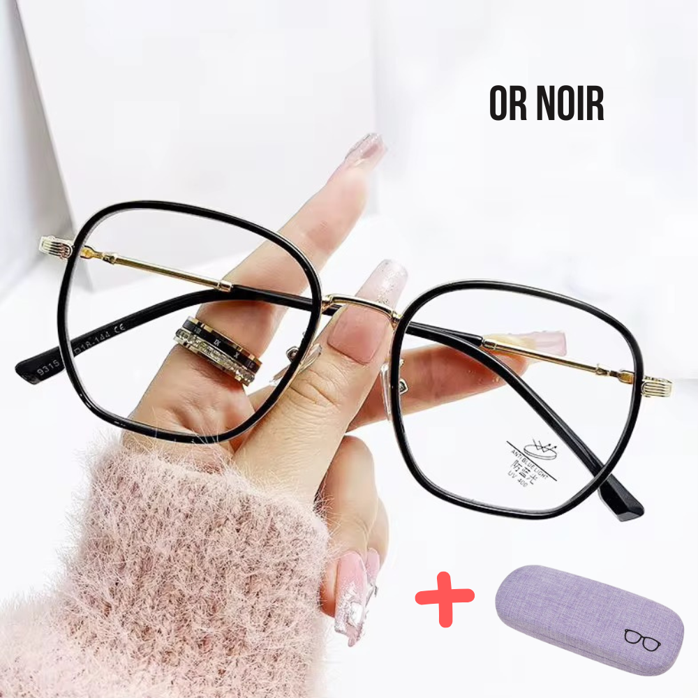 Lunette photogray anti-reflet et anti-lumière bleue pour femme.