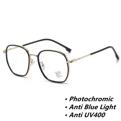 Lunette photogray anti-reflet et anti-lumière bleue pour femme.