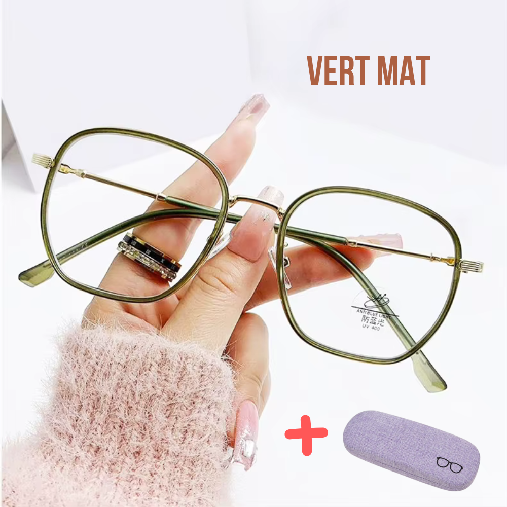 Lunette photogray anti-reflet et anti-lumière bleue pour femme.